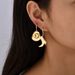 European And American Cross Border Western Cowboy Boots Cowboy Hat Two Piece Earrings Gold Plated Niche Personality Fashion Earrings_ipsvogv.com