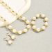 Pearl Fritillaria Ear, Necklace and Bracelet Set, Women's Light Luxury, High Grade, collarbone chain, Versatile_ipsvogv.com
