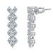 Unisex full diamond earrings for women, platinum plated zircon bridal engagement earrings,popular earrings_ipsvogv.com