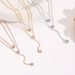 Titanium Steel Double Layer Necklace Rose Gold Colorless Collar Chain Cold Wind Neckchain Minimalist Fairy Charm Pendant_ipsvogv.com
