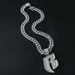 Hip Hop Full Diamond Letter B Pendant Necklace Men's Punk Style Cuban Chain Accessories Personalized Jewelry_ipsvogv.com