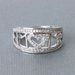 Day Gift MOM Mother's Plated In White Gold With Diamonds Heart Shaped Ring Women's Jewelry_ipsvogv.com