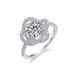 Moissanite engagement ring S925 silver flower full diamond marriage proposal ring European and American light luxury fashion_ipsvogv.com