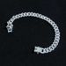 Fashion single row hip hop Cuban necklace 12mm micro inlaid zircon high-end chain 16-inch necklace_ipsvogv.com