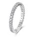 2024 New S Pure Silver Mosang Stone Set for Women's Simple D Color Full Circle Simulated Diamond with Layered Tail Ring_ipsvogv.com
