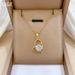 】 Love 【 Thread Empty Zircon Light Luxury Charm Gorgeous Full Diamond Necklace Women's Versatile Clavicle Titanium Steel 【 】_ipsvogv.com