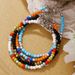 Bohemian Style Mixed Color Beaded Rice Bead Bracelet Anklet Bohemian Style Multi Layered Rice Bead Bracelet_ipsvogv.com