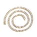 Men's Jewelry Smooth Spring Buckle Tennis Chain Tennis Chain Copper Inlaid Zircon Single Row Chain Hip Hop Full Diamond Necklace_ipsvogv.com