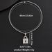 Small niche personality style trendy men's with simple inlaid lock design pendant Cuban chain versatile necklace_ipsvogv.com