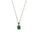 Necklace Women's Net Red, Emerald, Zircon, Junior Earrings, Pendant, High Sense Set, Colorless Titanium Steel Lock Bone Chain, Female_ipsvogv.com