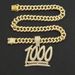 Hip Hop Digital Dominance Hangtag Cuban Chain Necklace Men's Full Diamond 1000 Point Pendant Trendy Street Accessories_ipsvogv.com