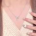 S Pure Silver Moon Messenger Necklace, Female Ins, Niche Design, Temperament, Light Luxury, Cat Eye Stone, Bow,_ipsvogv.com