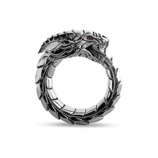 Sanjie Norwegian Mythical Dragon Creative Ethnic Style Ring_ipsvogv.com