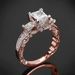 Sanjie's New Princess Square Diamond Plated With Micro Setting And Super Sparkling Zircon Engagement Ring For Women_ipsvogv.com