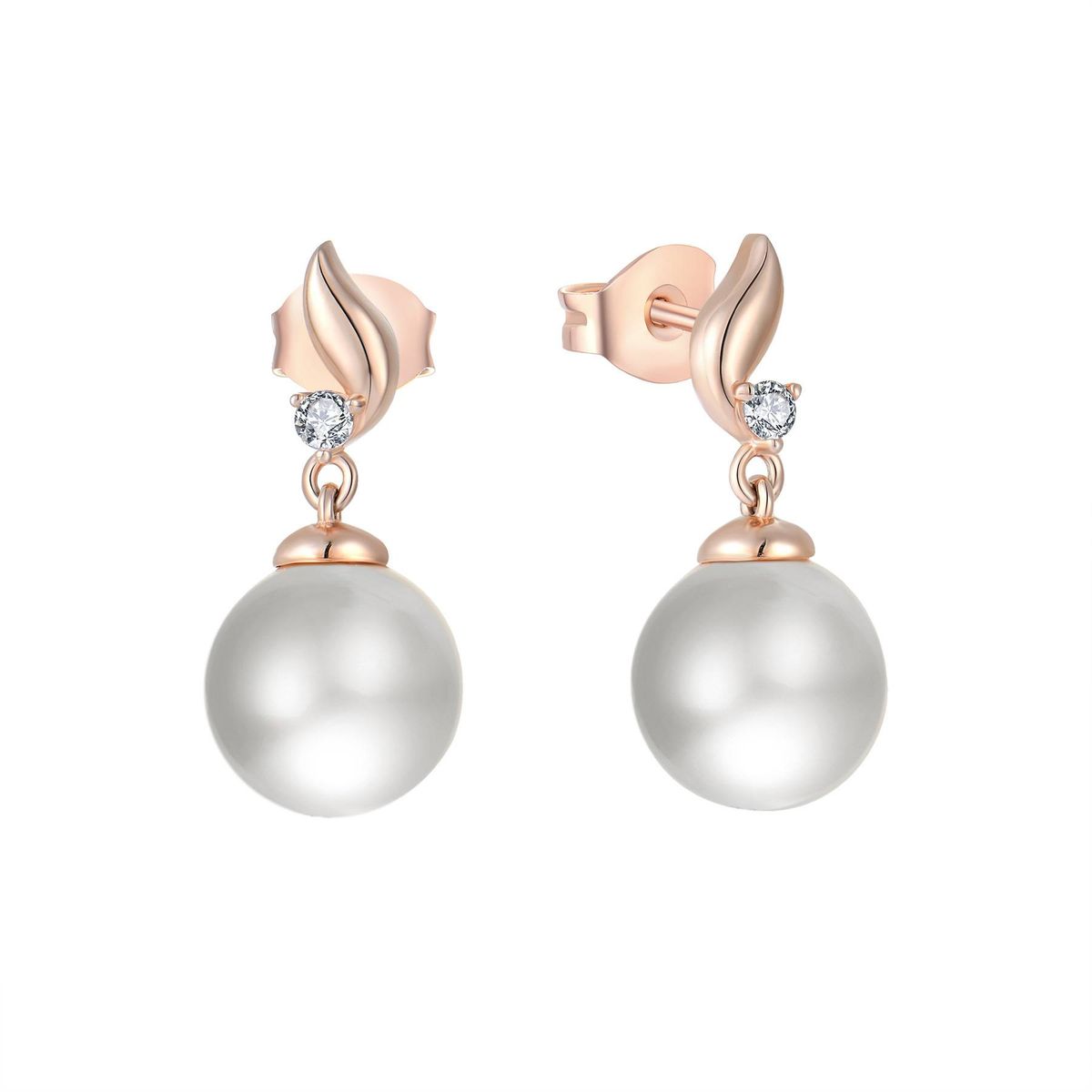 Pearl necklace pendant earrings two piece jewelry set female S925 sterling silver accessories fashion jewelry_ipsvogv.com