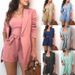 Women's Clothing solid color vest blazer fashion style high waist shorts three-piece _ipsvogv.com