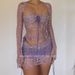 Women's Clothing fashion slim sexy long sleeved woolen short skirt exposed navel T shirt split short four piece set_ipsvogv.com