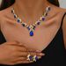 Women’s Jewelry Set Fashion Wedding Dress With Bridal Accessories Clavicle Necklace Earrings Two Piece Set Ladies Alloy Jewelry Set_ipsvogv.com