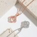 Clover main stone dancing pendant necklace Rose gold beating heart Korean version of simple and smart four leaf clover necklace_ipsvogv.com