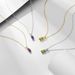 Women's Jewelry S925 Sterling Silver Natural Amethyst Peridot Pendant Necklace Female Niche Light Luxury Colored Gem Clavicle Chain_ipsvogv.com