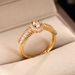 French Micro Inlaid Zircon For Women, Versatile, High-end, Light Luxury, Personalized, INS Style Open Mouth Ring Jewelry_ipsvogv.com