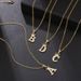 New Fashion Zircon Crown English Letter Pendant Simple Fashion Ladies Necklace Necklace_ipsvogv.com