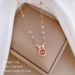 【 】 Rabbit Ears, Agile, Light Luxury, Gorgeous, Full Diamond Necklace, Women's Versatile Clavicle , Titanium Steel_ipsvogv.com
