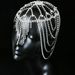 Rhinestone hair chain exaggerated multi layer tassel forehead chain temperament luxury hair accessories headdress chain_ipsvogv.com