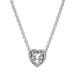 Love Series White Copper Plated S925 Silver Heart Shaped Necklace_ipsvogv.com