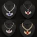 Full Angel Alloy Pendant Men's Hip Hop Water Diamond Love Wings Necklace Cuban Chain Neck Jewelry Women's Accessories_ipsvogv.com