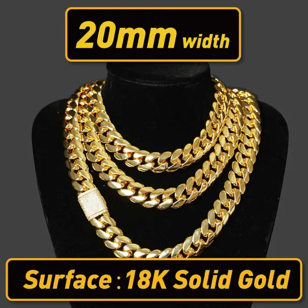 Choker Custom Link Gold 20Mm Miami Cuban Chain Necklace_ipsvogv.com