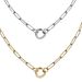 Women's Jewelry Stainless Steel Paper Clip Circle Pendant Clavicle Chain DIY Pendant Necklace Personality Simple_ipsvogv.com