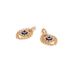 European And American Brand's Retro Devil's Eye Earrings With Simple Alloy And Pearl Inlay Earrings_ipsvogv.com