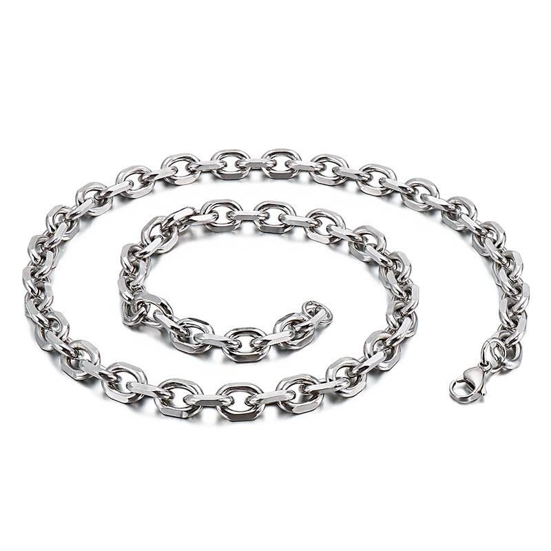 1.5/2/3/4/5/6MM stainless steel corner chain with plain chain gold/steel/black 45 75cm_ipsvogv.com