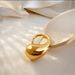 Unisex Hot Selling Real Gold Stainless Steel Water Drop Comma Open Ring Unisex Exaggerated Internet Celebrities_ipsvogv.com