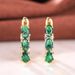 Cao Shi's Are Versatile Luxurious, Exuding A Sense Of Luxury And Sophistication. They Feature Oval Shaped Green Earrings_ipsvogv.com