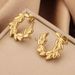 Stainless C-shaped Golden Wheat Titanium Steel DIY Earring Making Products, Earrings, Ear Pillar Accessories_ipsvogv.com