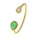 Women's Jewelry Beaded Prong-Set Gemstone Bracelet - New Waterdrop Cut Multicolor Synthetic Crystals Adjustable Opening Bangle_ipsvogv.com