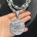 Men's Hip Hop Cuban Link Chain Set With Round Pendant & Eye Design - Iced Out Zirconia Letter Necklace For Streetwear Fashion_ipsvogv.com