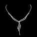 Luxury Bridal Jewelry Set - Full Diamond Necklace, Earrings & Bracelet For Wedding (3-Piece Sterling Silver Set)_ipsvogv.com