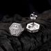 Unisex zircon hip hop earrings for men hexagonal gold plated full diamond earrings_ipsvogv.com
