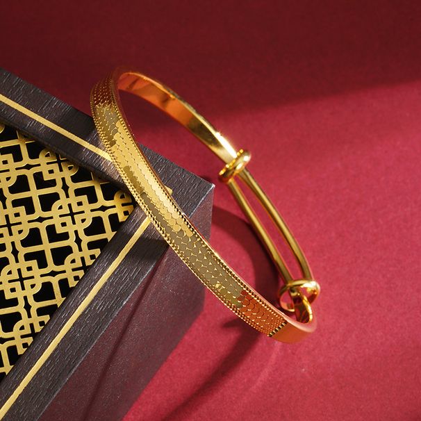Sand Golden Dragon Scale Bracelet For Women, Fashionable, Simple, Elegant, Light Luxury, Versatile, Bracelet, High_ipsvogv.com