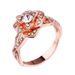 Sanjie's New Gold Plated Simulated Ring, Rose Socialite Wedding Ring_ipsvogv.com