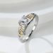 Cao Shi's Best-selling Mother's Day Gift, Love, Mom's Inlaid Love Zircon Double Color Ring_ipsvogv.com