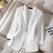 Women's Clothing White small suit jacket for women 2023 new spring and autumn Korean style casual high-end fashion suit ladies tops_ipsvogv.com