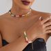 Simple Special-shaped Pearl Beaded Glass Flower-shaped Devil's Eye Necklace Necklace Necklace For Women_ipsvogv.com