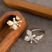 Fashionable And Simple Diamond Inlaid Pearl Butterfly For Women, Not Fading, Niche, Adjustable Opening Index Finger Ring_ipsvogv.com