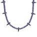 Hip Hop New 5mm Purple Zircon Inlaid Tennis Chain Black Panther Men's Necklace_ipsvogv.com