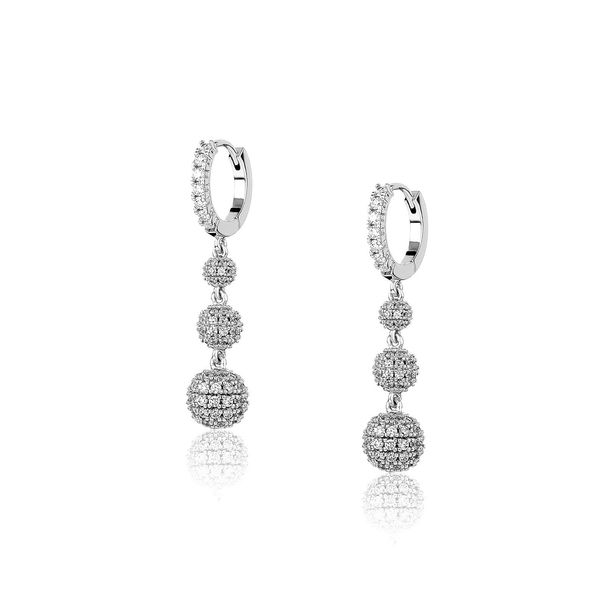 New Fashion Sky Sparkling Ball Ear Buckle For Women's High Grade Light Luxury Diamond Earrings_ipsvogv.com