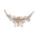Headdress Elegant Pearl Flower Hair Comb With Gold Leaves - Bridal Hair Accessories For Weddings, Parties & Special Occasions Hair Comb Bridal_ipsvogv.com